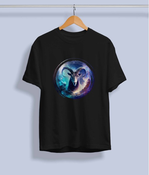 Мъжка тениска с илюстрация Зодия Козирог - TShirtArtShop.com